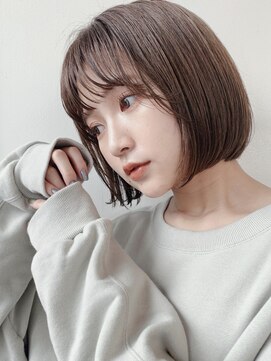 ベル 銀座並木通り店(Belle) 丸顔さんにおすすめ!大人ボブ×ピンクベージュ【銀座】