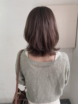 キャンバス バイ ネオリーブ 横浜西口(Canvas by neo.) ミディアム くびれヘア ブラウンベージュ【sk】