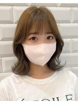 リルミー(Lilme)&nbsp;【ブリーチなし明るめベージュ×韓国風くびれミディ】＊rina＊