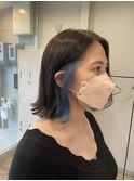 ダークアッシュ×インナースカイブルー♪♪