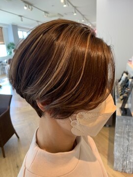 キャパサウス 春日 大野城店(CAPA south) ハイライトカラー　くびれショートボブ　顔周りレイヤー