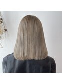 20代30代◎トリプカラー×ベージュ×ケアブリーチ×高松×ボブ