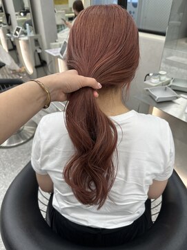 ロンド マーレ 天神大名店(Lond mare) ピンクブラウン/暖色カラー/カシスピンク/韓国ヘア/顔周りカット