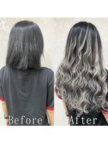 あるじゃんすー 名古屋店 ブラック×シルバー#シールエクステ#グラデーションカラー#大須