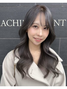 ロワンバイアルティナ 横須賀中央店(Rowan by artina) くすみブルー-ダークアッシュ-暗めカラー-レイヤーロング2