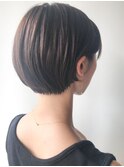 大人かわいい小顔ショートボブ