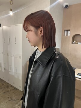 ユッカ 梅田(YUCCA) 【 YUCCA 】大人可愛い/ぱつボブ/オレンジ/ピンク