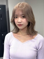 ベレーザ 渋谷(BELEZA)&nbsp;13017ミルクティーベージュ姫カットレイヤー韓国くすみベージュ