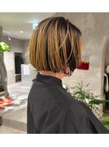 20代30代40代大人かっこいいハイライトブリーチ無造作ミディ