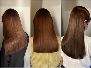 サンプラス(san+)の写真/ストレートにした後のカットやカラーの提案もお任せ*お洒落さを残した、うる艶ストレートが叶います◇