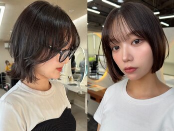 オズ 安積店(OZ)の写真/《*髪質改善カットで楽ちん*》綺麗な丸みショートボブが韓国でも人気◎郡山/レイヤー/ヘアセット/縮毛矯正