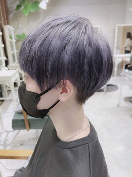 デイズ(days) アッシュブラックツーブロックマッシュショートウルフハイライト