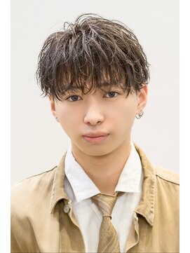 オーシャントーキョー 仙台(OCEAN TOKYO) シャドウパーマショートマッシュツーブロック韓国スパイラル黒髪