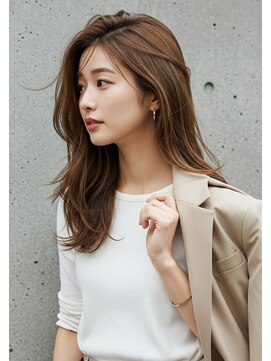 フルショウ 苦楽園店(FURUSHO) チョコレートブラウン/ミディアムレイヤーカット/ハッシュカット