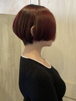 ヘアーリゾートガーデン 南林間店(Hair Resort Garden)&nbsp;ワインレッドのプレイングカラー+ルーツカラーmix