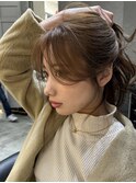 韓国顔周り/ハイレイヤーカット/ミディアムレイヤーカット/原宿