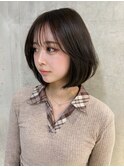顔周りミディアムレイヤーカットレイヤーボブタッセルボブ表参道