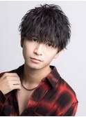 マッシュスタイルにパーマをプラス◎