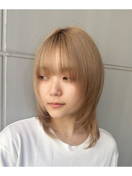 ヘアーメイク ロン(Ron) 青木/大人可愛い小顔レイヤー/ミルクティーベージュ/長野