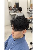 ナチュラルセンターパート 毛流れセンターパート