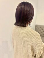 エルフレームバイワンラヴェスト(L'FLAME by one Lovest)&nbsp;ミルクティーベージュダブルカラーインナーカラーショートボブ