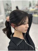小顔に見える顔周りカット