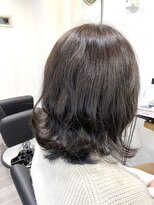 アンプヘアー 二条店(unpeu hair) 【インナーカラー】外ハネボブ/デジタルパーマ/シルバーカラー