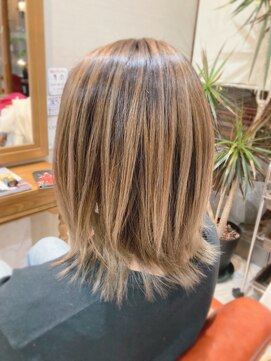 ヘアー クラージュ(hair courage) バレイヤージュカラー