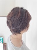 ふんわりショートボブ×毛先パーマ