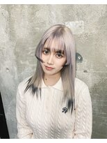 ガルボ ヘアー(garbo hair) 裾カラーデザインカラー10代20代30代ホワイトカラー人気