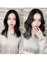 あるじゃんすー 名古屋店&nbsp;パープル×グレー#シールエクステ#韓国#美髪#くびれヘア#名古屋