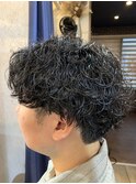 波巻きパーマ