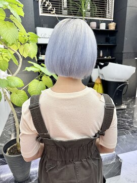 チュダック(ChuDuck) 韓国風《ペールブルー》ハイトーン/ケアブリーチ/ダブルカラー