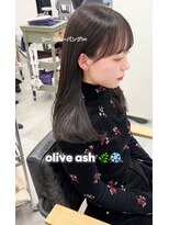 ガーランドウメダ(Garland umeda)&nbsp;シースルーバング＿オリーブアッシュ＿　担当　垣内　9070