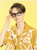 韓国ヘアカルマパーマコンマバングセンターパート黒髪ウルフ