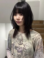 ヨーク(YOKE)&nbsp;ハッシュカットレイヤーカットフェイスレイヤーワイドバング