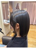 切りっぱなしボブ