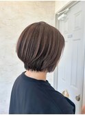 short bob 大人bob 透明感ベージュ