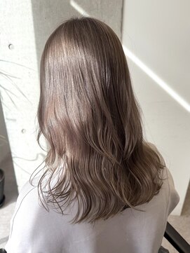 サンクプロジェクト(cinq PROJECT) ラベンダーミルクティーグレージュ韓国風顔まわりレイヤー原宿