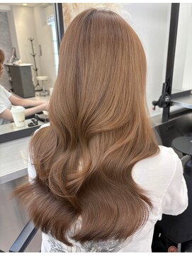 ブリーチなしダブルカラーで作るハニーベージュ♪10代20代30代