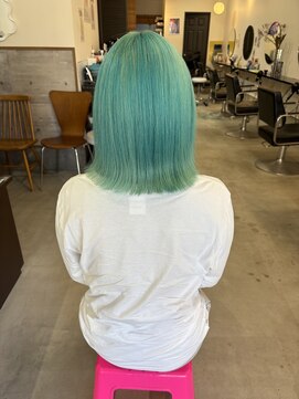 ラック 表参道(LUCK) ミントグリーン/ケアブリーチ/ブリーチ/表参道/原宿