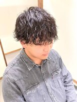 クリック(Click)&nbsp;MEN’S HAIR/ブルーブラック/フェザーパーマ/北九州/小倉