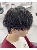 波巻きパーマ