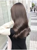 透明感カラー　マロンベージュ　レイヤーカット　髪質改善