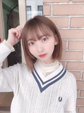 サロンドミルク 原宿(salon de MiLK) 【salon de MiLK 原宿】ボブ×ミルキーベージュ