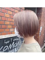 ヘアアトリエコモノ(hair l'atelier KoMoNo) 【1bleach】質感柔らか透明感UP！ピンクミルクティー！