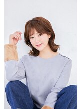 アトリエマサコ ホテル横浜キャメロットジャパン店(Atelier MASAKO) くびれヘア外ハネミディアム20代30代40代