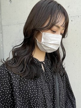 アチーブ ヘア デザイン(achieve hair design) 透明感暗髪アッシュブラウン シースルーバング くびれウェーブ