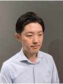 ビジネスフォーマル ツーブロックショート 七三オールバック