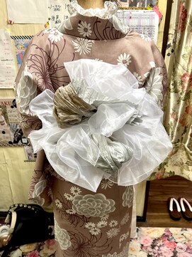 ヘアセットアップス(UP's) 大人っぽく可愛い～『浴衣着付け♪帯＆兵児帯アレンジ＋セット』